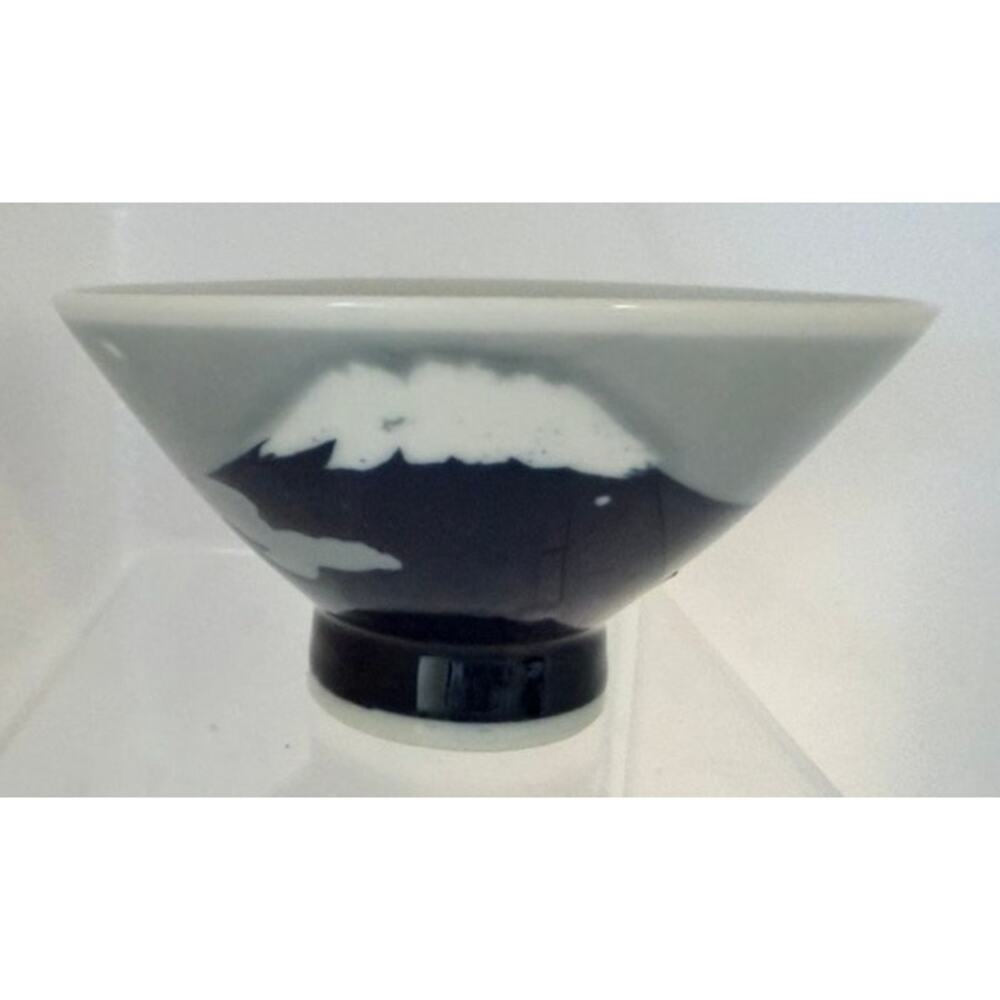 Japanese Chawan Fuji Rice Dessert Bowl Glazed Minimalist Planter Gift Wabi Sabi